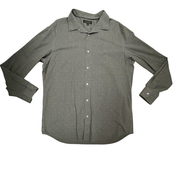 Banana Republic Button Down Shirt Gray Non-Iron Standard Fit Men’s Size XL - Picture 3 of 10